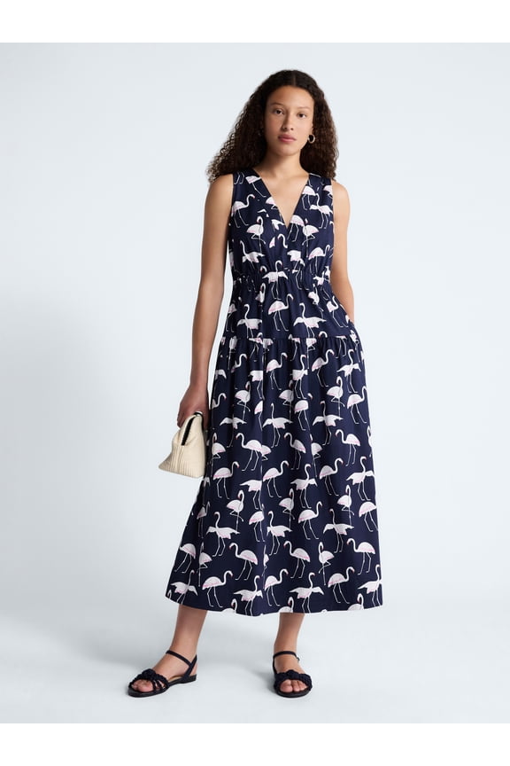 Women's Sleeveless V-Neck Maxi Dress, Sizes XS-XXL