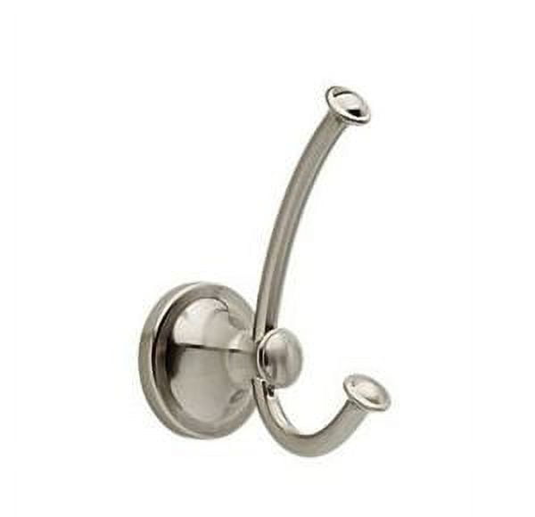 SLV35-SN  Silverton Double Robe Hook Bath Accessories Satin Nickel Finish