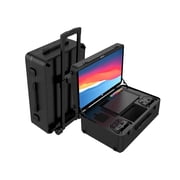 POGA SLY compatible with Xbox Series X Premium Portable Console Travel Case included Trolley and 24 AOC Gaming Monitor, Black
