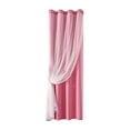 thumbnail image 1 of SLYNSHome 1 Panels Star Blackout Curtains for Bedroom Pink 84 inch Window Curtain Double Layer Star Cut Out Living Room Decor Wall Home Decorations, 1 of 7