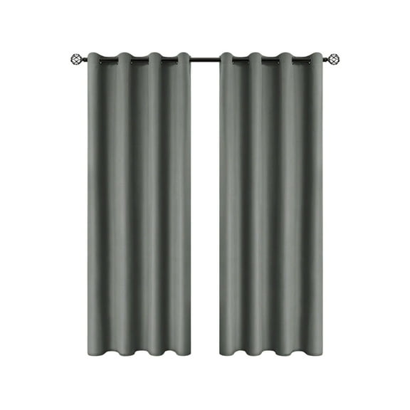 SLYNSHome 100% Blackout Curtains for Bedroom Full Light Blocking Window Curtains for Living Room Dark Gray Thermal Insulated Room Curtains