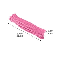 SLYNSHome 100Pcs Pipe Cleaners Chenille Stem,Pink Solid Color Pipe Cleaners for DIY Arts Crafts Decorations
