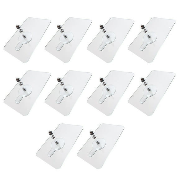 SLYNSHome 10Pcs Adhesive Wall Hooks,Wall Hangers Without Nails,No Damage Picture Hooks Waterproof and Rustproof for Kitchen,Bathroom,Home and Office