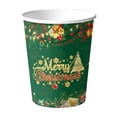 thumbnail image 1 of SLYNSHome 10Pcs Christmas Disposable Paper Mug Tableware,Christmas Theme Cup For Holiday Party Supplies And Dinner Gathering, 1 of 6