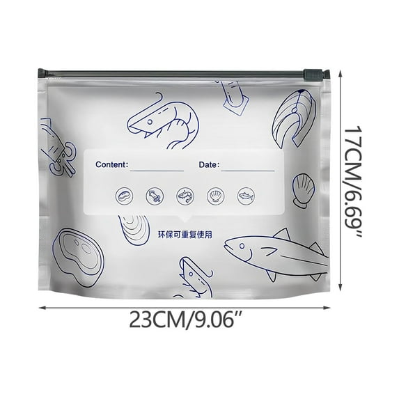 SLYNSHome 10Pcs Food Storage Bags,Food-Grade Aluminum Foil Sealing Bags for Refrigerator for Marinate Meats,Sandwich,Snack,Travel - 6.7x9 inch