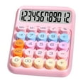 thumbnail image 1 of SLYNSHome 12 Digit Desktop Calculator Basic Desk Calculator with Large LCD Display,Big Buttons,Battery Powered, for Home,Office Supplies - Pink, 1 of 9