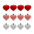 thumbnail image 1 of SLYNSHome 12 PCS Heart Shaped Decorations for Christmas Tree Velvet Heart Balls Party Decor Valentine's Day Flocked Heart Hanging Ornaments, 1 of 6