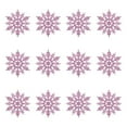 thumbnail image 1 of SLYNSHome 12Pcs Christmas Pink Snowflakes Decorations,Plastic Glitter Snowflake Ornaments for Winter Winter Wonderland Party Supplies, 1 of 6