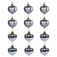 thumbnail image 1 of SLYNSHome 12Pcs Heart Ornaments Heart Baubles for Valentine’s Day Decor Mother's Day Christmas Tree Wedding Anniversary Party Decoration - Silver, 1 of 5
