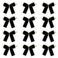 thumbnail image 1 of SLYNSHome 12Pcs Small Velvet Bows for Christmas Tree Decorations,Wreath,Gift Wrapping,Crafts,Wedding, Party,Twist Tie Bows for Xmas Home Decor - Black, 1 of 7