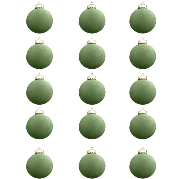 SLYNSHome 15Pcs Xmas Velvet Balls 3.2 Inch Christmas Tree Hanging Baubles Decoration Flocked Ball Ornaments for Xmas Tree Holiday Wreath Garland Decor Christmas Party Supplies ()