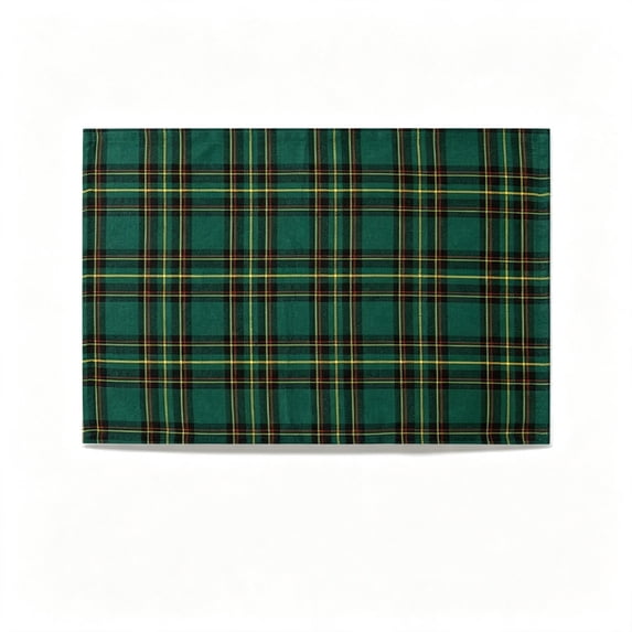 SLYNSHome 2 Pcs Christmas Plaid Placemats, Classic Red Tartan Table Mats, Washable Fabric Heat Insulation Dining Pad For Holiday Kitchen Table Decor Home Accessory