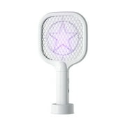 SLYNSHome 2-in-1 Rechargeable Electric Fly Swatter, 3000V Mosquito Racket With Purple Light, Dual Mode USB Charging Base For Indoor & Outdoor Insect Control