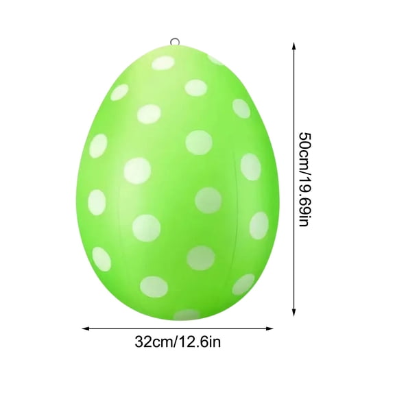 SLYNSHome 20 inch Inflatable Easter Eggs Decorations Green Easter Inflatables Outdoor Decor PVC Balloon Blow up Yard Ornaments for Yard Lawn Garden Party