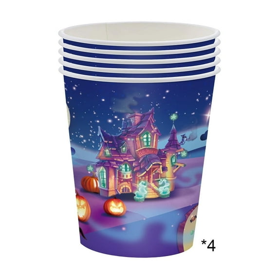 SLYNSHome 20Pcs Halloween Cup Tableware,Disposable Paper Cup for Party Decorations Supplies