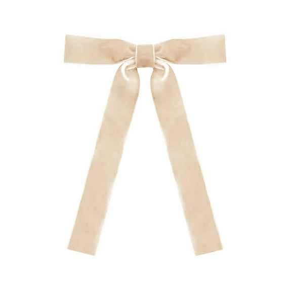 SLYNSHome 24 Pcs Velvet Bows Christmas Tree Ornametns,Beige Vintage Flocking Ribbon Bow for Xmas Holiday Home Decoration Gift