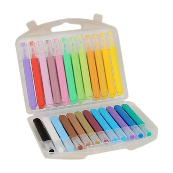 SLYNSHome 24Pcs Acrylic Paint Markers for Rock,Fabric,Wood,Glass,Craft Decoration,One-Tip Paint Pens Stocking Stuffers Christmas Gift Idea,Painting Supplies