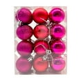 thumbnail image 1 of SLYNSHome 24Pcs Christmas Tree Balls Ornaments,1.18 inch Glitter Shatterproof Hanging Ball Decorative Xmas Balls for Home Holiday Party Supplies - Hot Pink, 1 of 4