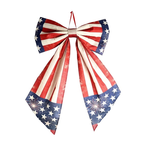 SLYNSHome 250th Anniversary Bows for Front Door American Flag Stars and Stripes Topper Bow for 4th of July Independence Day Indoor Outdoor Decor