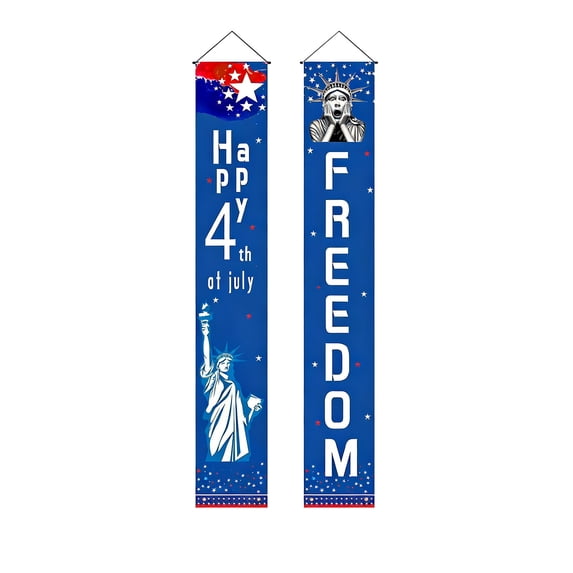 SLYNSHome 250th Anniversary Door Banner Porch Signs 4th of July Decoration Patriotic Memorial Day Independence Day Front Door Welcome Banner Background