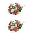 thumbnail image 1 of SLYNSHome 2Pcs Bouquets Artificial Rose Flowers Hot Pink Vintage Fake Silk Mini Rose Flower for Wedding Bridal Home Decor Floral Centerpiece Arrangement Decoration, 1 of 7
