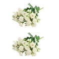 thumbnail image 1 of SLYNSHome 2Pcs Bouquets Artificial Rose Flowers White Vintage Fake Silk Mini Rose Flower for Wedding Bridal Home Decor Floral Centerpiece Arrangement Decoration, 1 of 7