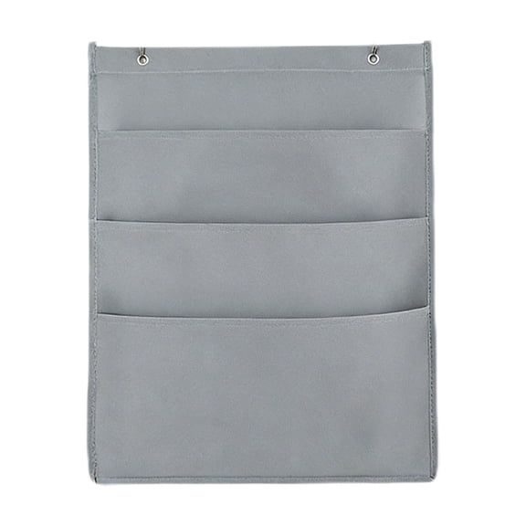 SLYNSHome 3 Pocket File Pocket Chart,Gray Versatile Wall Hanging File Folder Organizer for Classroom,Office,Home Wall Folder Organizer