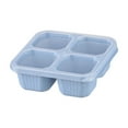 thumbnail image 1 of SLYNSHome 4 Compartments Bento Box Reusable Lunch Containers,Plastic Food Storage, Leak Proof, Microwave & Dishwasher Safe - Blue, 1 of 8