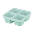 thumbnail image 1 of SLYNSHome 4 Compartments Bento Box Reusable Lunch Containers,Plastic Food Storage, Leak Proof, Microwave & Dishwasher Safe - Green, 1 of 8