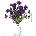 thumbnail image 1 of SLYNSHome 4Pcs Artificial Morning Glory Flowers Bouquets for Outdoor Indoor,Fake Flower Bunches Plastic Plants for Home Farmhouse - Purple, 1 of 6