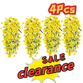 thumbnail image 1 of Utoimkio 4Pcs Fake Hanging Plants Artificial Flowers for Indoor Outdoor Yellow Faux Silk Flower Plants Spring Summer Decoration for Home Garden, 1 of 7