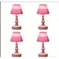 thumbnail image 1 of SLYNSHome 4Pcs Table Lamps with Pleated Shade Pink Reading Lights Desk Night Light Bedside Lamps for Living Room Bedroom Office Dorm, 1 of 5