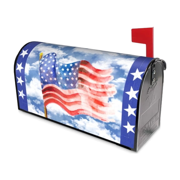 SLYNSHome 4th Of July Decoration Magnetic Mailbox Covers America Flag Patriotic Mail Box Wraps USA Memorial Day Post Letter Box Covers Home Garden Yard Decor Independece Day