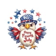 thumbnail image 1 of SLYNSHome 4th of July Eagle Window Clings Cute Patriotic American Flag Eagle Memorial Day Stickers Decal USA Memorial Day Veterans Day Home Kitchen Decor, 1 of 8