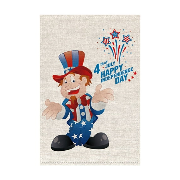 SLYNSHome 4th of July Garden Flag Patriotic Double Sided American Yard Flag Decoration for Independence Day,Memorial Day,Veteran's Day Farmhouse Holiday Outside
