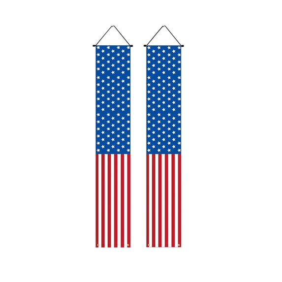 SLYNSHome 4th of July Decorations Bunting Banners Door Porch Sign Independence Day Patriotic Hanging Flags Fourth of July Party Supplies