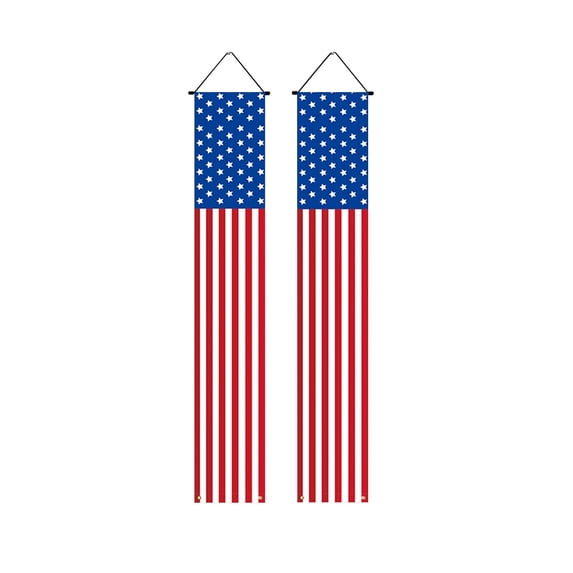 SLYNSHome 4th of July Decorations Bunting Banners Door Porch Sign Independence Day Patriotic Hanging Flags Fourth of July Party Supplies