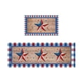 thumbnail image 1 of SLYNSHome 4th of July Kitchen Rugs Set of 2,Patriotic America Stars Absorbent Runner Non Slip Rugs for Floor Blue White Red Floor Door Mat Home Decor, 1 of 7