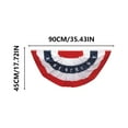 thumbnail image 1 of SLYNSHome 4th of July USA Pleated Fan Banner Independence Day Patriotic Half Fan Flag for Memorial Day Indoor Outdoor Decoration - White, 1 of 7