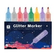 thumbnail image 1 of SLYNSHome 8Pack Glitter Highlighters,Chisel Tip Metallic Highlighter Note Taking and Journaling Supplies Stationery Gift, 1 of 6