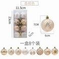 thumbnail image 1 of SLYNSHome 8Pcs Christmas Ball Hanging Ornaments for Tree,Glitter Shatterproof Xmas Balls Ornaments Holiday Decor - Champagne, 1 of 4