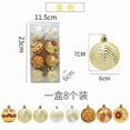 thumbnail image 1 of SLYNSHome 8Pcs Christmas Ball Hanging Ornaments for Tree,Glitter Shatterproof Xmas Balls Ornaments Holiday Decor - Gold, 1 of 4