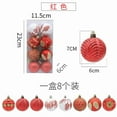 thumbnail image 1 of SLYNSHome 8Pcs Christmas Ball Hanging Ornaments for Tree,Glitter Shatterproof Xmas Balls Ornaments Holiday Decor - Red, 1 of 4