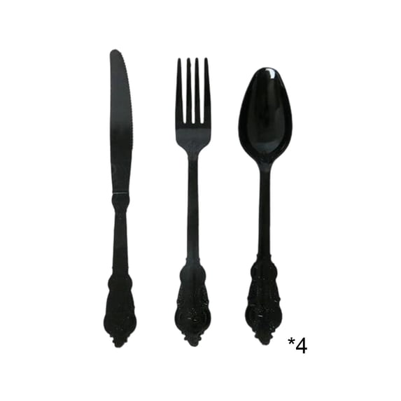 SLYNSHome 8Pcs Soccer Party Supplies Tableware Sets Including Disposable Forks Spoons Knife Serves for Soccer Games Sports Birthday Party Decorations