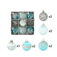 thumbnail image 1 of SLYNSHome 9Pcs Clear Christmas Ball Ornaments Holiday Decorations,Glitter Christmas Tree Balls Shatterproof Baubles Pendant for Wedding Party Supplies - Sky Blue, 1 of 7
