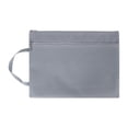 thumbnail image 1 of SLYNSHome A4 Zipper Pouch Large Double Pocket Waterproof File Bag with Handle Gray Foldable Document Storage, 1 of 6