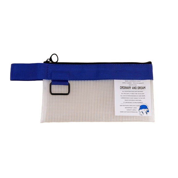 SLYNSHome A6 Clear Zipper Pouch Bags Plastic Zipper Pouches for Organizing Blue Puzzle Organizer Bags Office Storage Bags