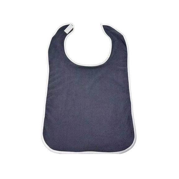 SLYNSHome Adult Bibs for Eating,Washable Waterproof Bibs for Women/Men/Elderly Clothing Protectors Towel Bibs - Gray
