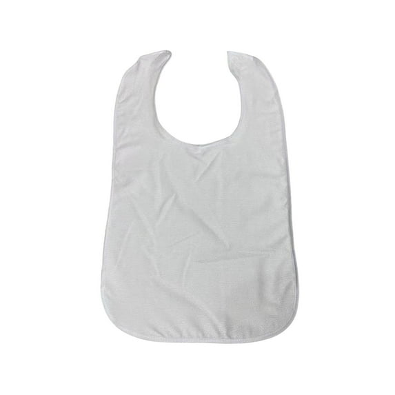 SLYNSHome Adult Bibs for Eating,Washable Waterproof Bibs for Women/Men/Elderly Clothing Protectors Towel Bibs - White