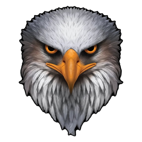 SLYNSHome American Eagle Flag Car Decal Sticker 5 inch Gray Patriotic Eagle Truck Decal Waterproof Sticker for Car Truck Window Wall Laptop Tablet Glass